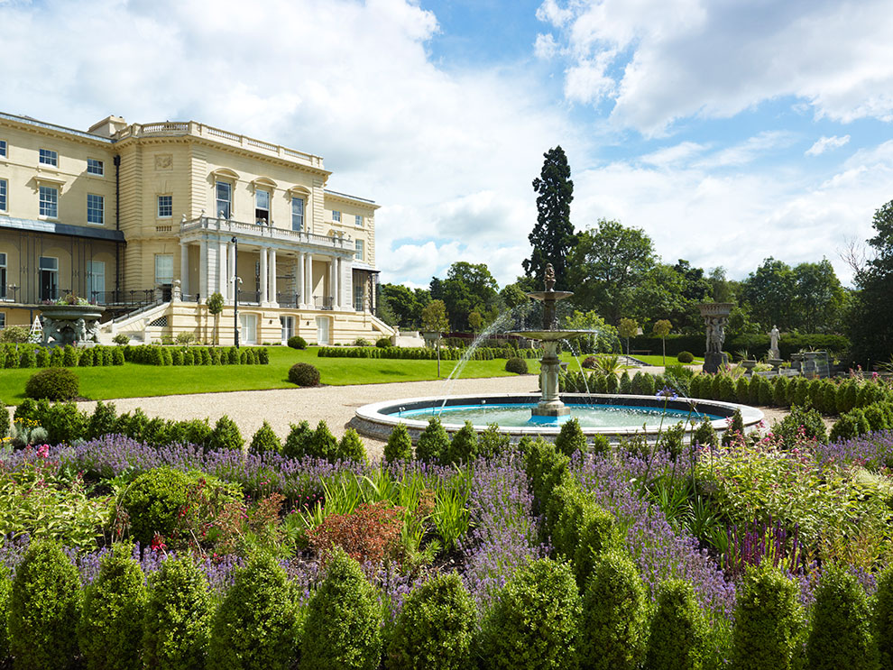 The Formal Italian Gardens and back of the Mansion House